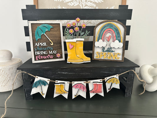 SPRING INTERCHANGEABLE DECOR SET FOR BENCH